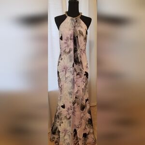 Calvin Klein Full Length Floral Gown
